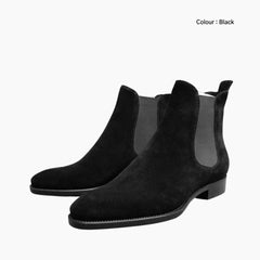 Black Pointed-Toe : Chelsea Boots for Men : Lach - 0434LcM