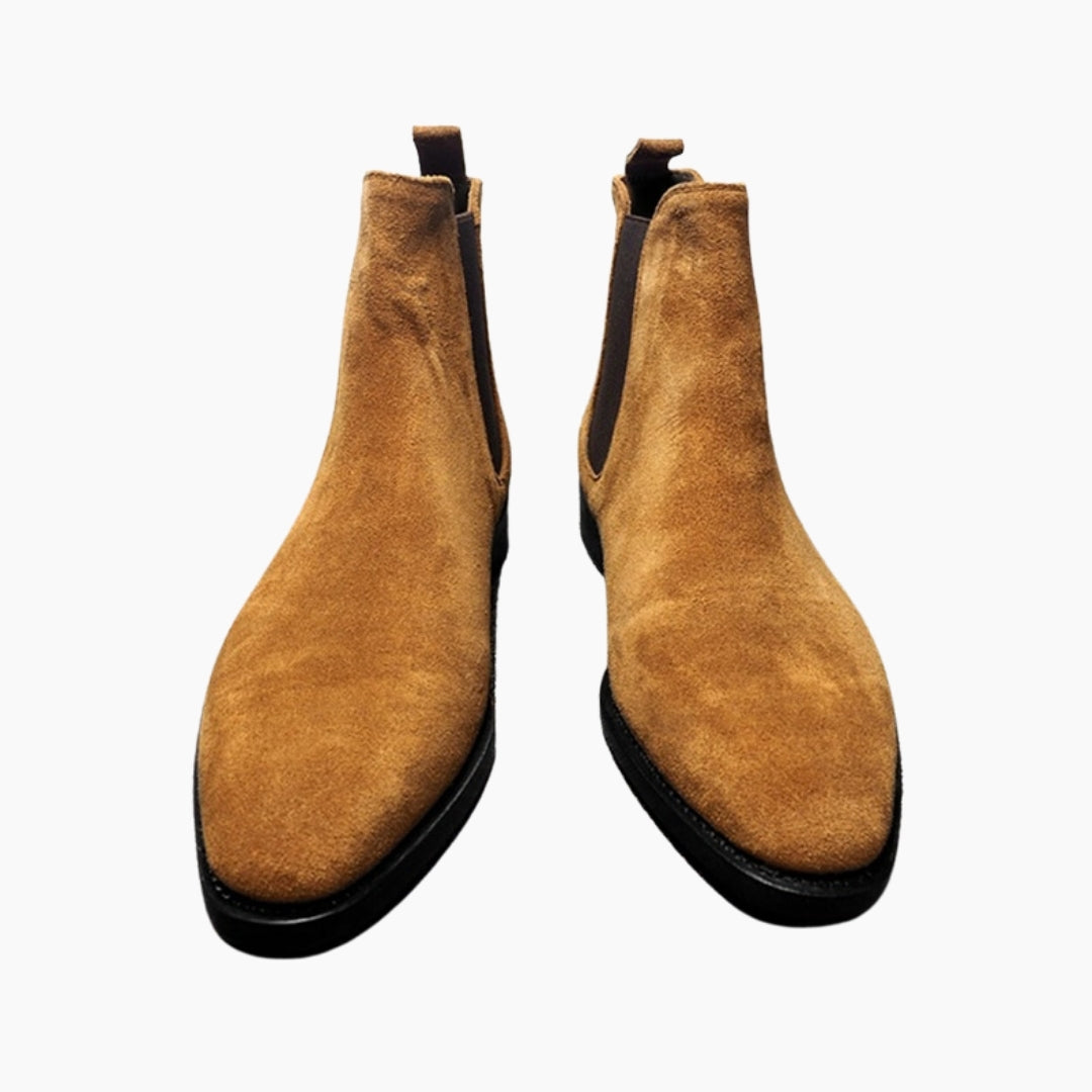 Brown Pointed-Toe : Chelsea Boots for Men : Lach - 0434LcM