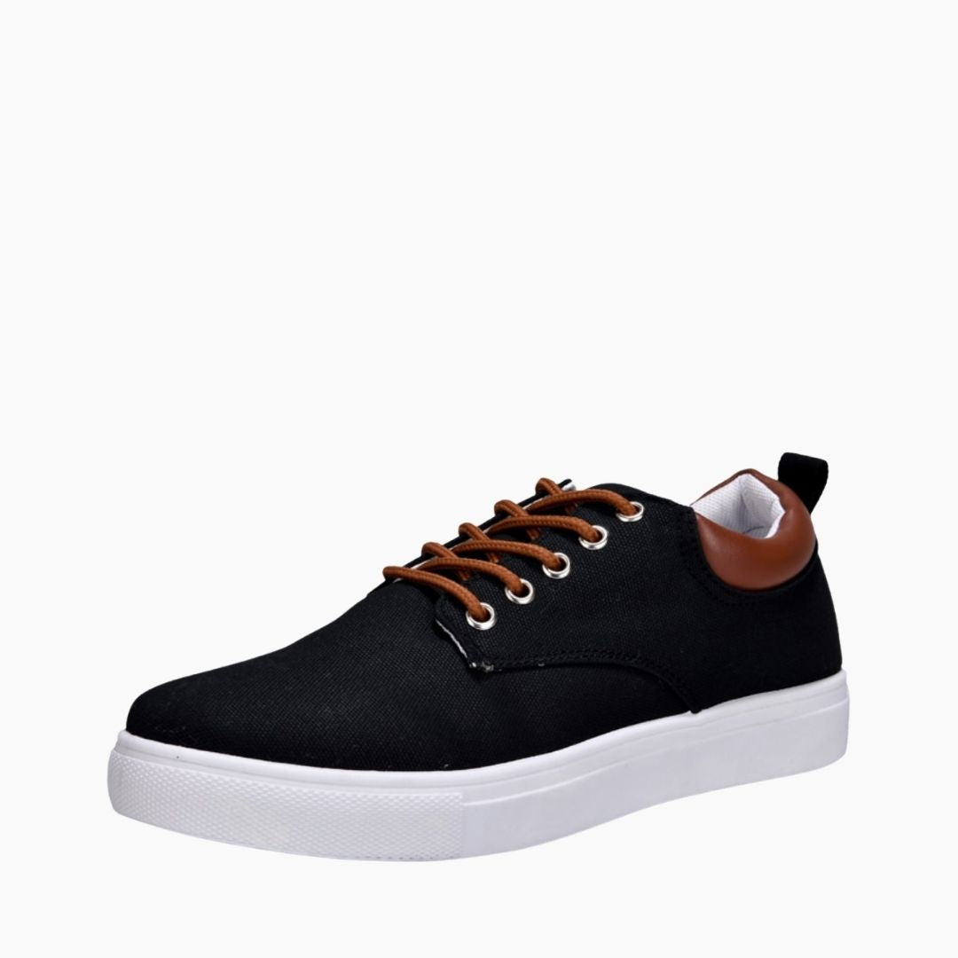 Black Sweat Absorbent, Hard-Wearing : Casual Shoes for Men : Maanak - 0454MaM