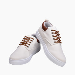 White Sweat Absorbent, Hard-Wearing : Casual Shoes for Men : Maanak - 0454MaM