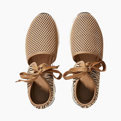 Brown Lace-Up, Round Toe : Casual Shoes for Women : Maanak - 0463MaF