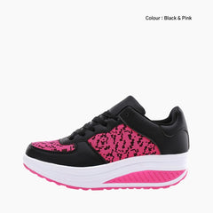 Black & pink Breathable, Slip-On : Casual Shoes for Women : Maanak - 0464MaF