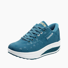 Blue Waterproof, Height Increasing : Casual Shoes for Women : Maanak - 0465MaF