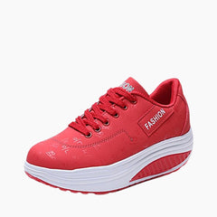 Red Waterproof, Height Increasing : Casual Shoes for Women : Maanak - 0465MaF