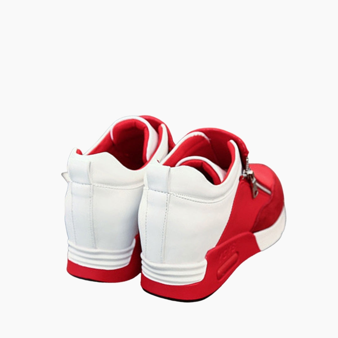 Red Zip Closure, Height Increasing : Casual Shoes for Women : Maanak - 0468MaF