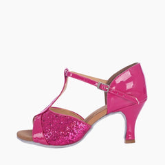 Pink Non-Slip Sole, Ballroom Heels : Dance heels for Women : Naach - 0477NaF