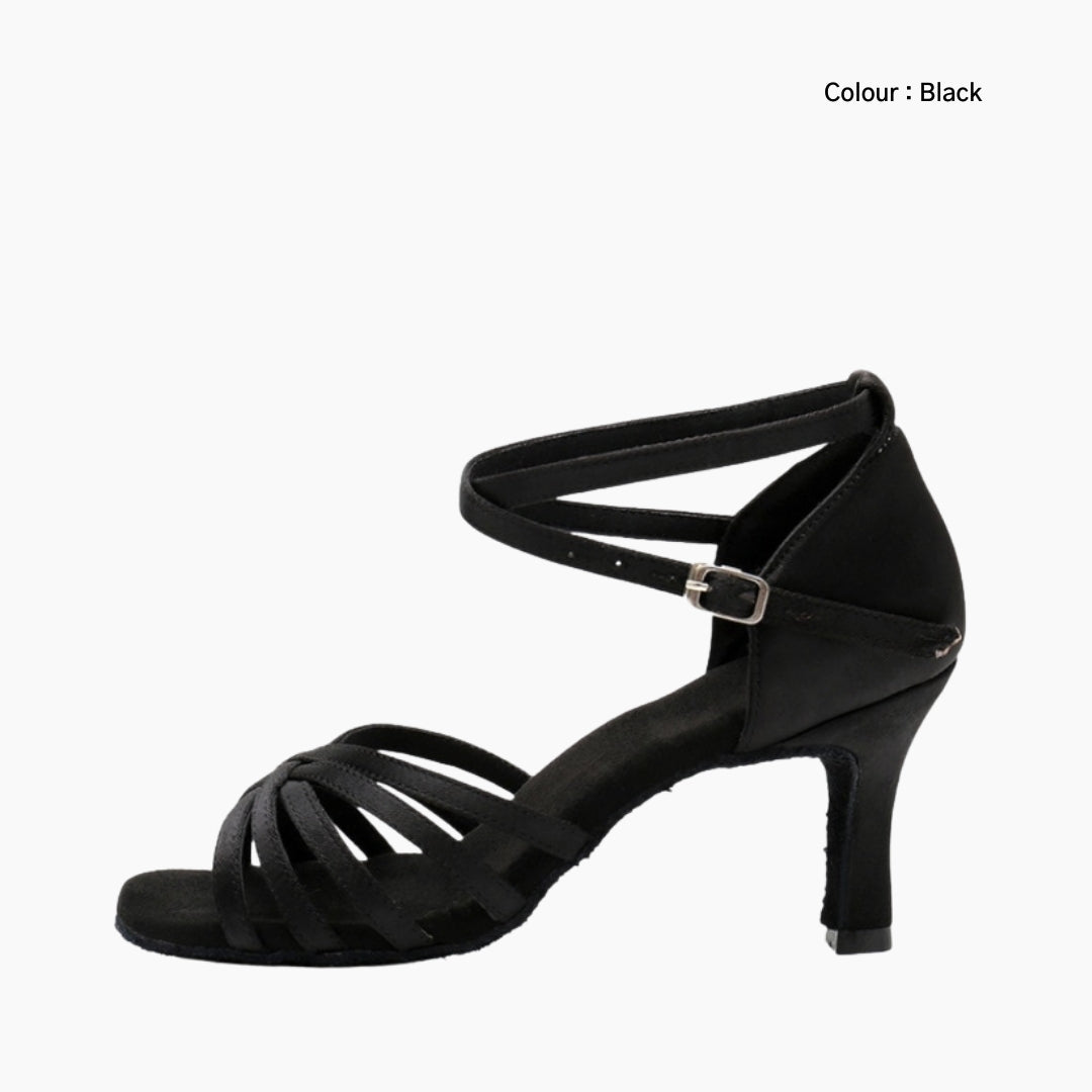Black Non-Slip Sole, Buckle Closure : Dance heels for Women : Naach - 0479NaF