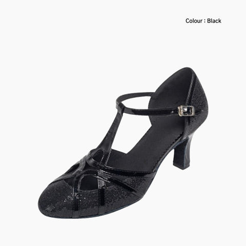 Black Closed Toe Heels,Handmade : Dance heels for Women : Naach - 0480NaF