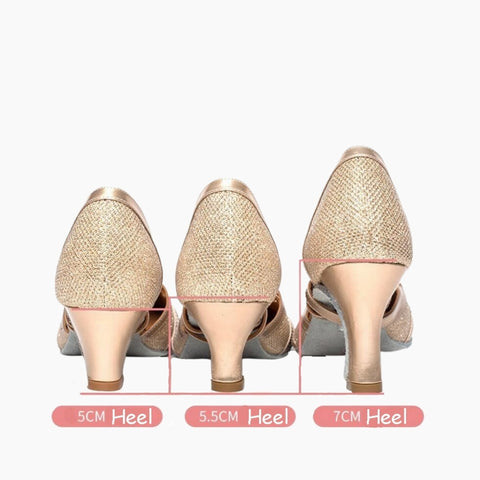 Closed Toe Heels,Handmade : Dance heels for Women : Naach - 0480NaF