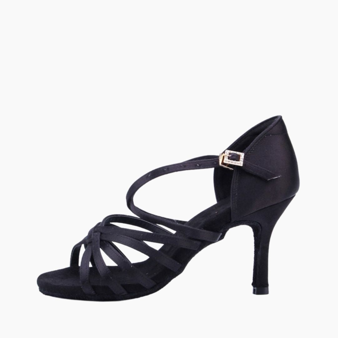 Black Anti-Skid, Wear Resistant Sole : Dance heels for Women : Naach - 0481NaF
