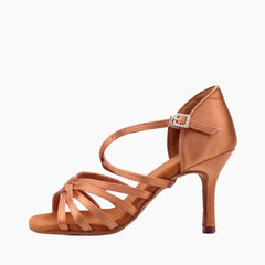 Brown Anti-Skid, Wear Resistant Sole : Dance heels for Women : Naach - 0481NaF