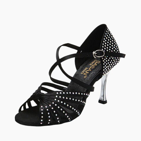 Black Square Heel, Buckle Closure : Dance heels for Women : Naach - 0483NaF