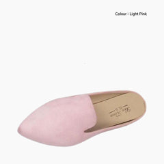 Light Pink Slip-On, Pointed-Toe : Ballet Pumps : Naapa - 0492NpF