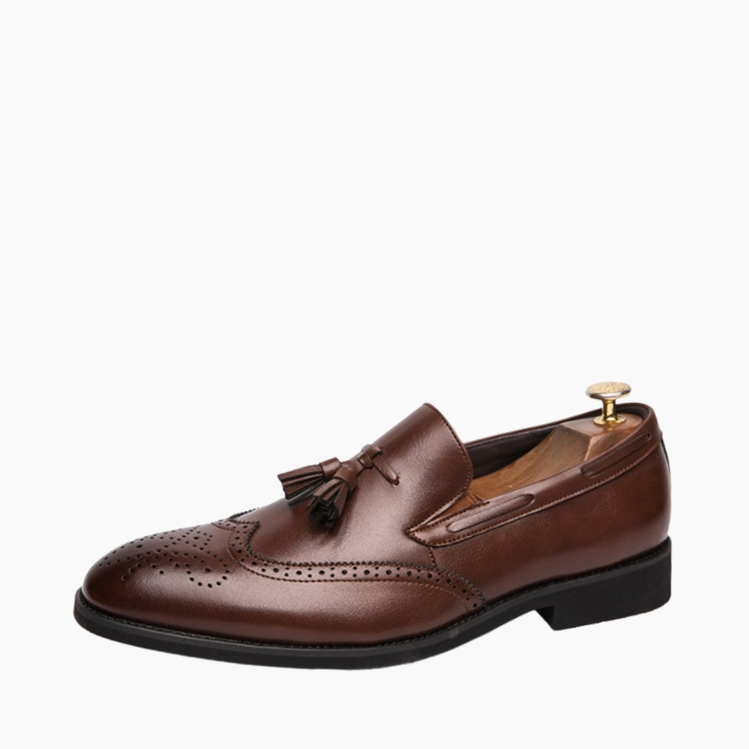 Brown Anti-Slip, Wear resitant sole : Brogue Shoes for Men : Namuna - 0493NmM
