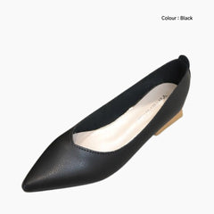Black Square Heel, Handmade : Ballet Flats : Hoora - 0511HoF