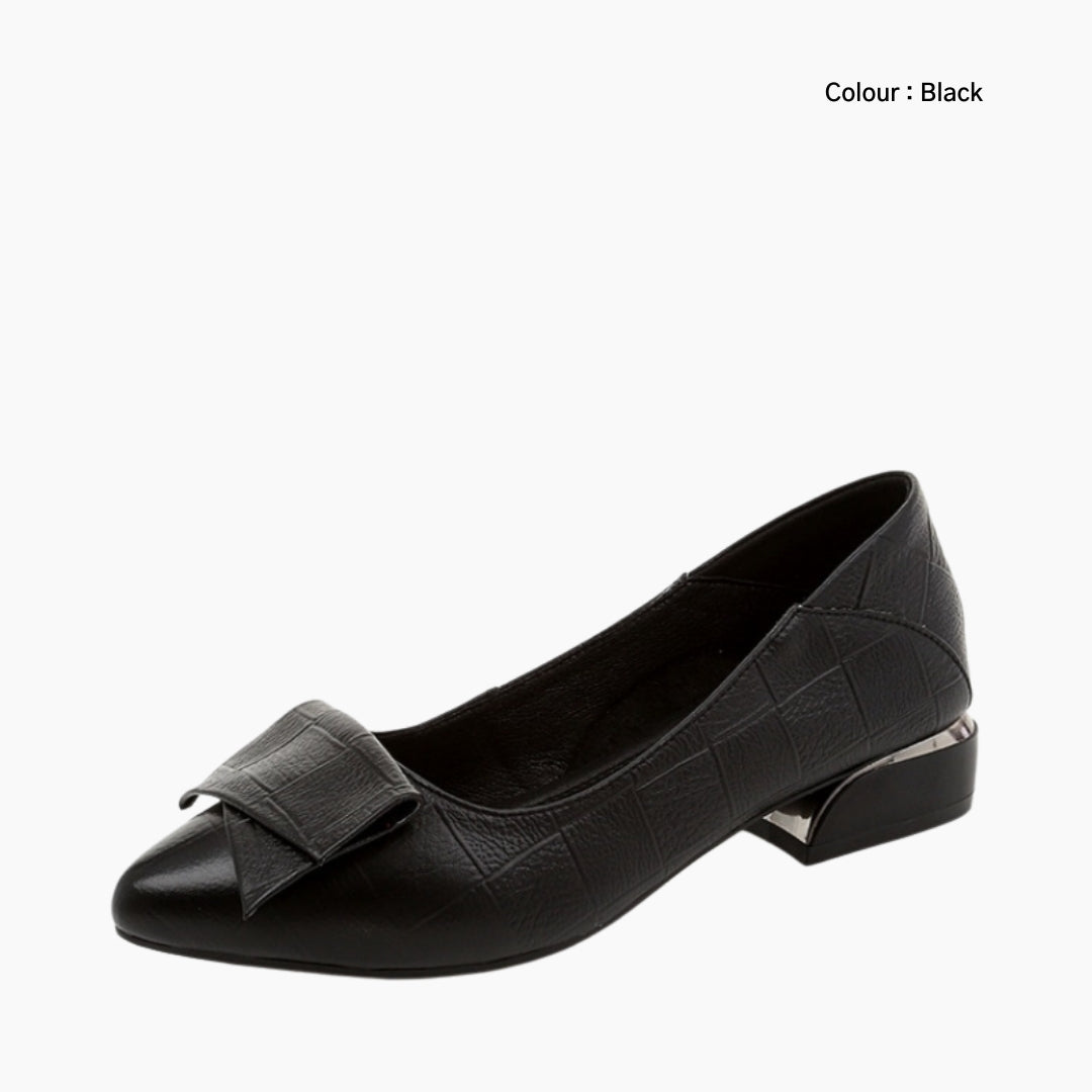 Black Square Heel, Handmade : Ballet Flats : Hoora - 0519HoF