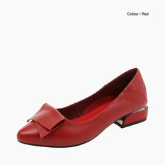 Red Square Heel, Handmade : Ballet Flats : Hoora - 0519HoF