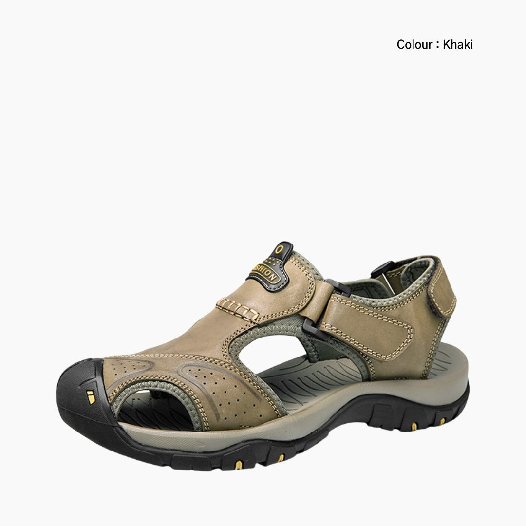 Khaki  Flexible, Breathable : Flat Sandals for Men : Nuu - 0521NuM