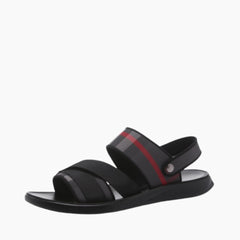 Black Products Breathable, Non-Slip : Flat Sandals for Men : Nuu - 0524NuM