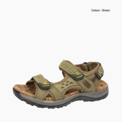 Green Hook & Loop Closure : Flat Sandals for Men : Nuu - 0526NuM