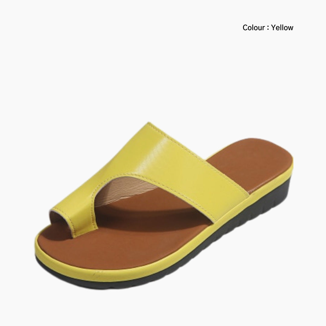 Yellow Slip-On, Orthopedic Sandals : Flat Sandals for Women : Nuu - 0541NuF