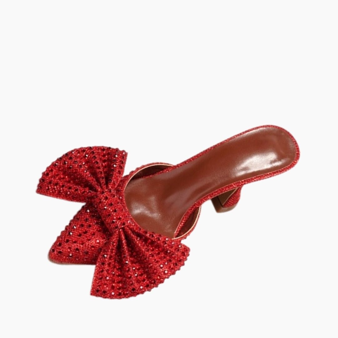 Red Slip-On : Wedding Heels : Piari - 0556PiF