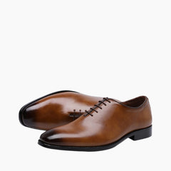 Brown Anti-Slip, Wear Resistant : Oxford Shoes for Men : Purakha - 0562PuM