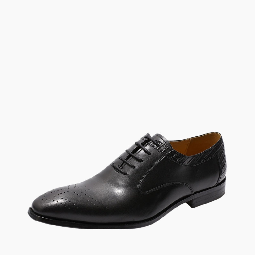 Black Lace-Up, Handmade : Oxford Shoes for Men : Purakha - 0565PuM