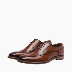 Brown Round-Toe, Lace-Up: Oxford Shoes for Men : Purakha - 0567PuM