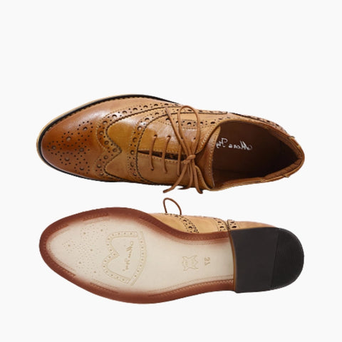 Round-Toe, Lace-Up : Oxford Shoes for Women : Purakha - 0574PuF