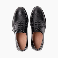 Round-Toe, Lace-Up : Oxford Shoes for Women : Purakha - 0580PuF