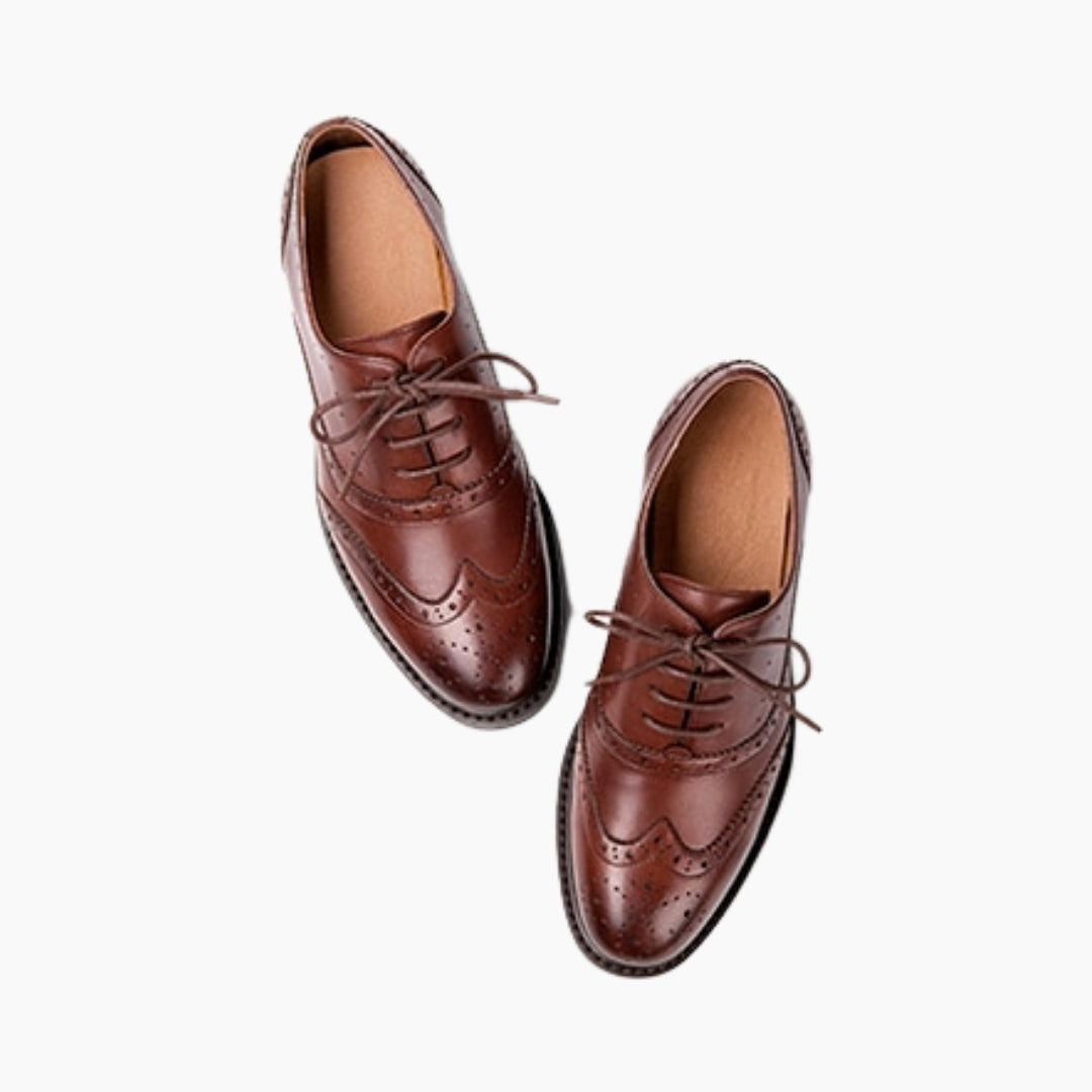 Round-Toe, Lace-Up : Oxford Shoes for Women : Purakha - 0580PuF