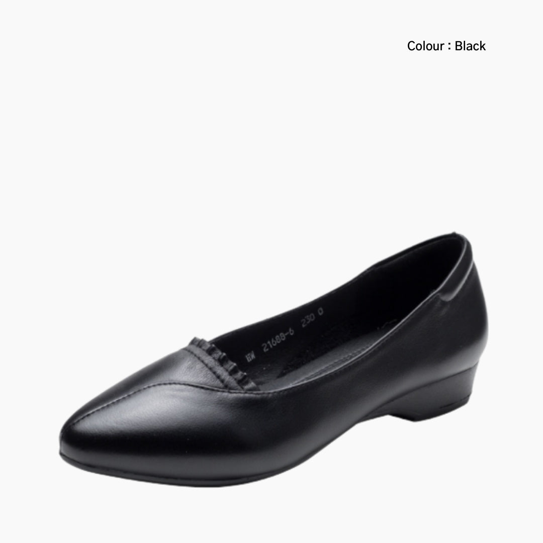 Black Handmade, Round-Toe : Flat Shoes for Women : Sahi - 0587SaF