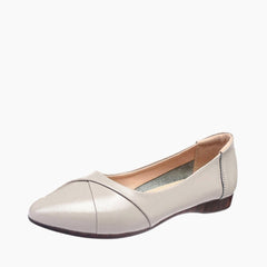 Grey Round Toe, Breathable : Comfortable Flats : Suhele - 0601SuF
