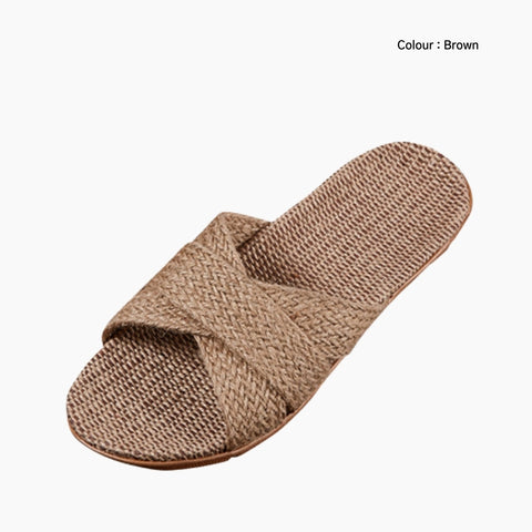 Brown Non-Slip, Cushioned : Outdoor Slippers for Women:  Sigara - 0610SiF