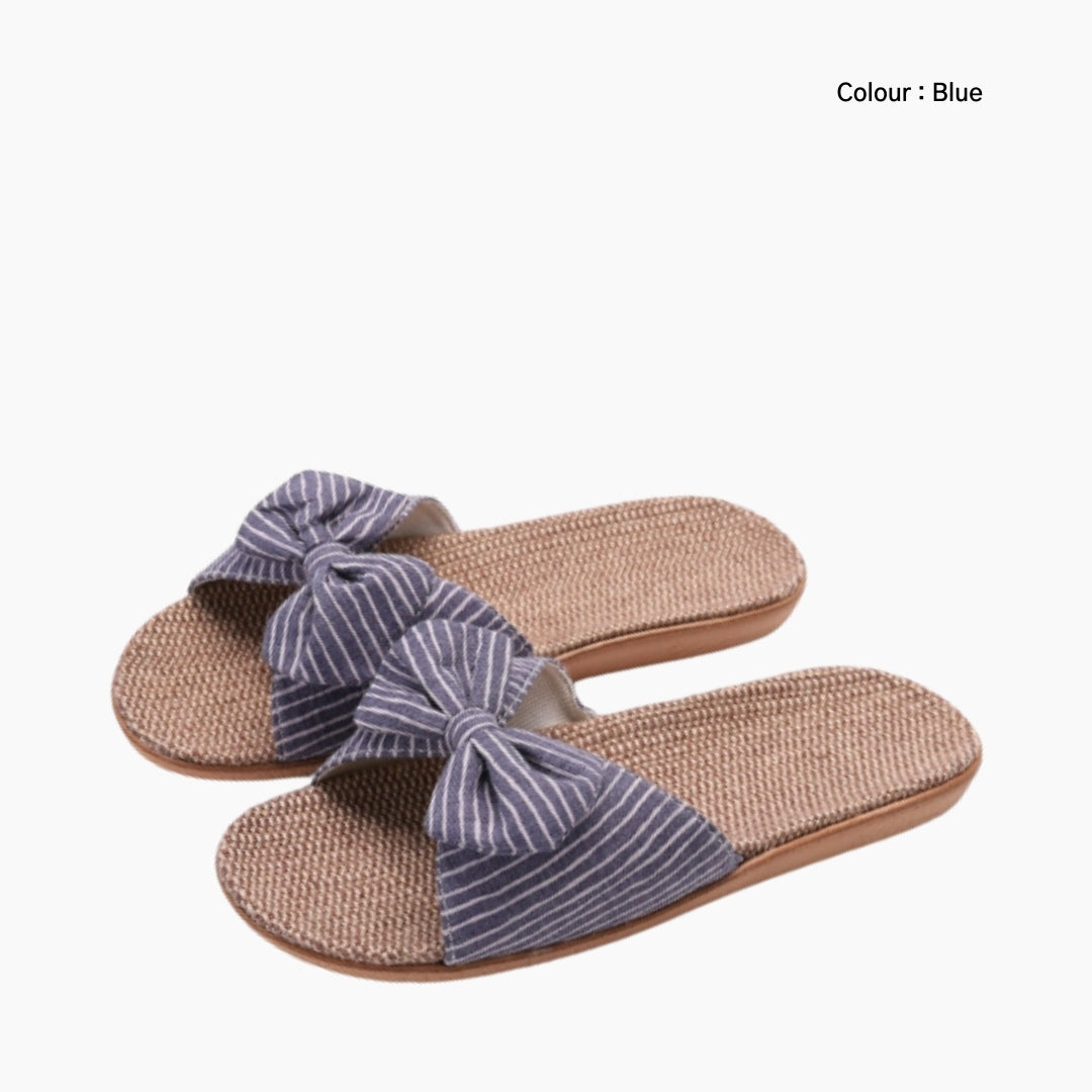 Blue Slip-On, Round-Toe: Outdoor Slippers for Women:  Sigara - 0611SiF