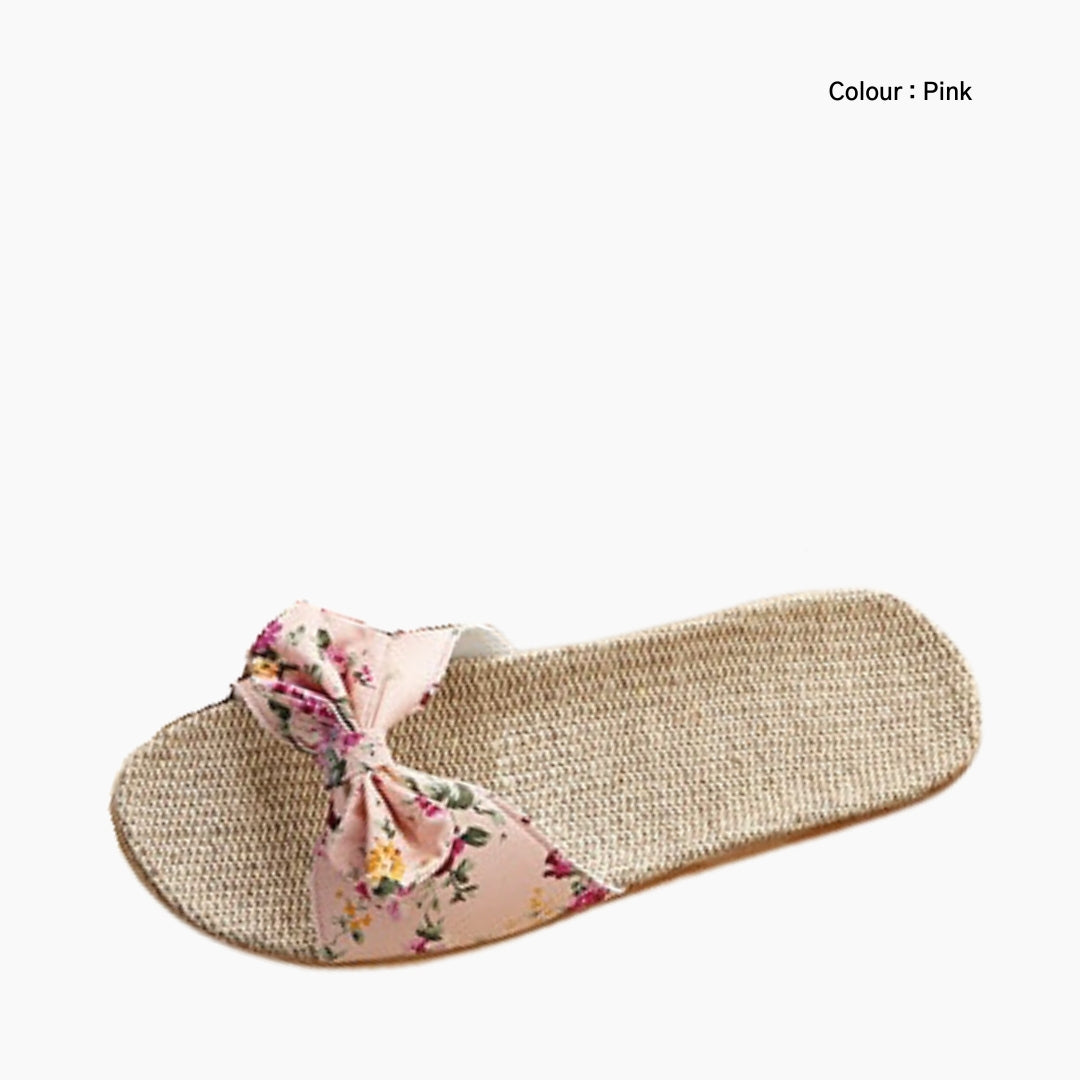 Pink Slip-On, Round-Toe: Outdoor Slippers for Women:  Sigara - 0612SiF