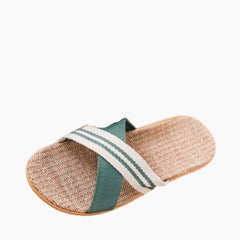 Green Slip-On, Round-Toe: Outdoor Slippers for Women:  Sigara - 0613SiF