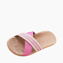Pink Slip-On, Round-Toe: Outdoor Slippers for Women:  Sigara - 0613SiF