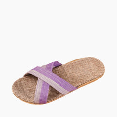 Purple Slip-On, Round-Toe: Outdoor Slippers for Women:  Sigara - 0614SiF