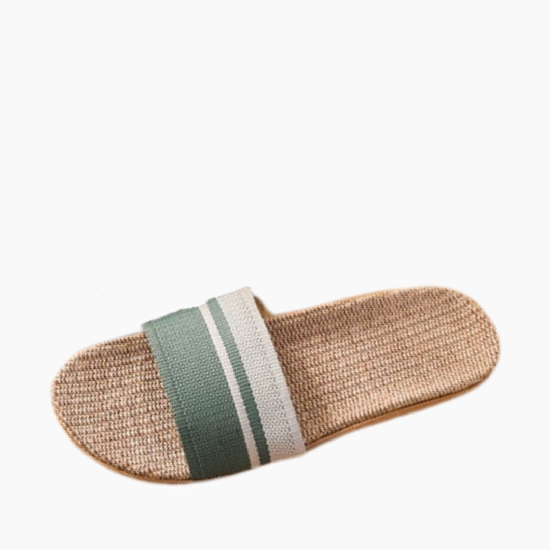 Green Slip-On, Round-Toe: Outdoor Slippers for Women:  Sigara - 0616SiF