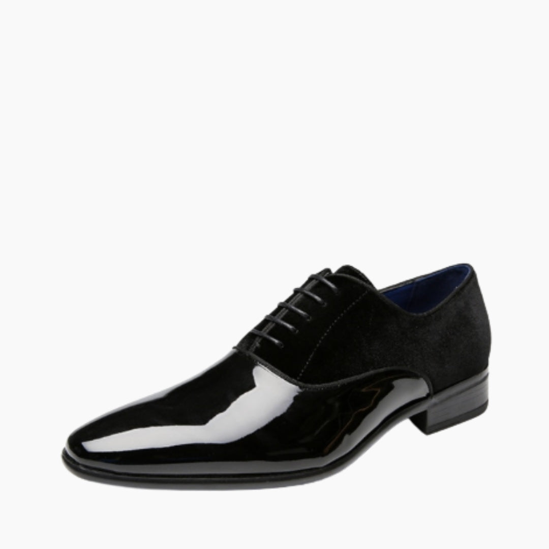 Black Handmade, Non-Slip Sole : Men's Wedding Shoes : Viah - 0618ViM