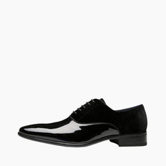 Black Handmade, Non-Slip Sole : Men's Wedding Shoes : Viah - 0618ViM