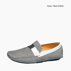 Black & White Non-Slip Sole, Anti-Odour : Men's Wedding Shoes : Viah - 0622ViM