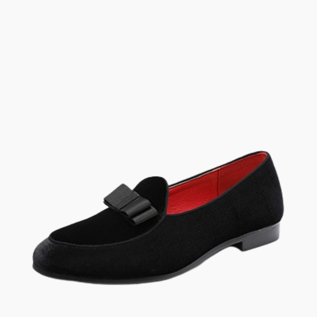 Black Pointed-Toe, Slip-On : Men's Wedding Shoes : Viah - 0624ViM