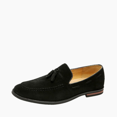 Black Breathable, Slip-On : Smart Casual Shoes for Men : Teja - 0635TeM