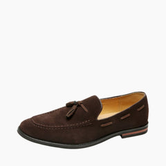Dark Brown Breathable, Slip-On : Smart Casual Shoes for Men : Teja - 0635TeM