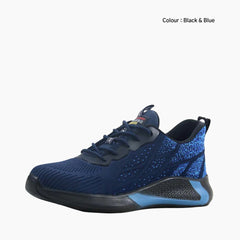 Black & Blue Anti-Smashing, Stab Proof : Safety Shoes for Men : Rakhia - 0660RaM