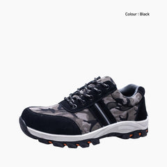 Black Non-Slip Sole, Anti-Odour : Safety Shoes for Men : Rakhia - 0662RaM