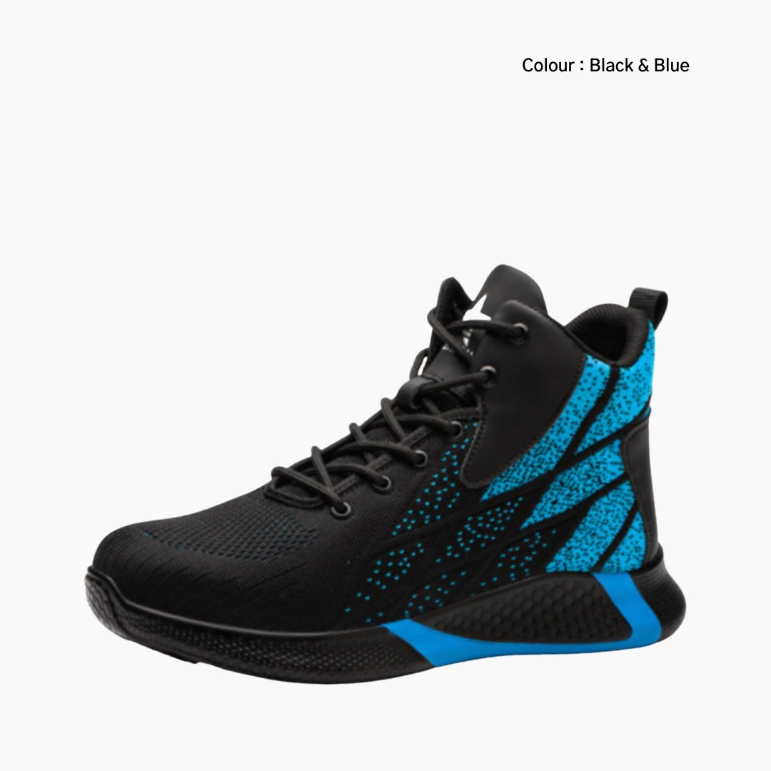 Black & Blue Anti Puncture, Non-Slip Rubber sole : Safety Shoes for Men : Rakhia - 0663RaM